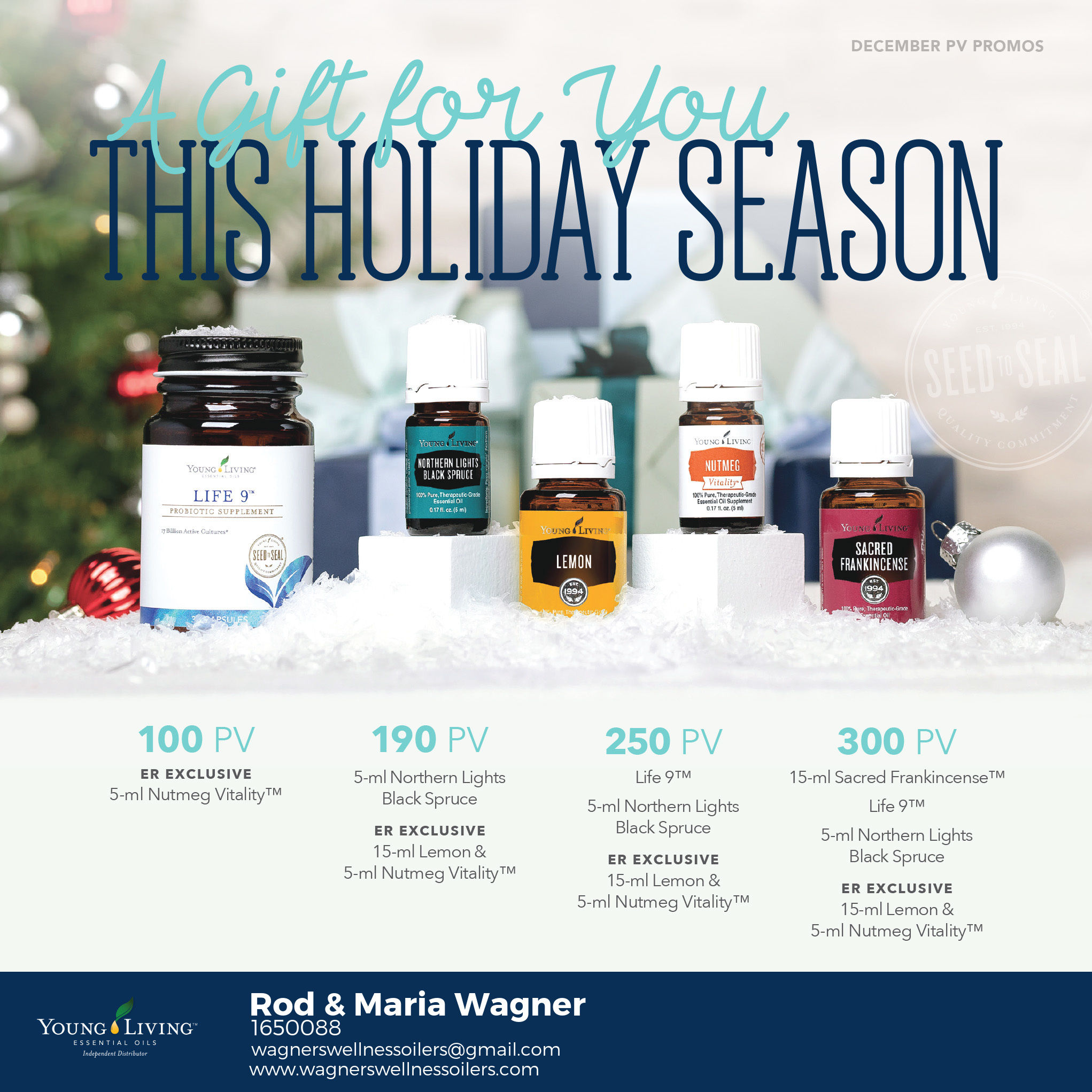A Gift for You This Holiday Season Wagner's Wellness Oilers